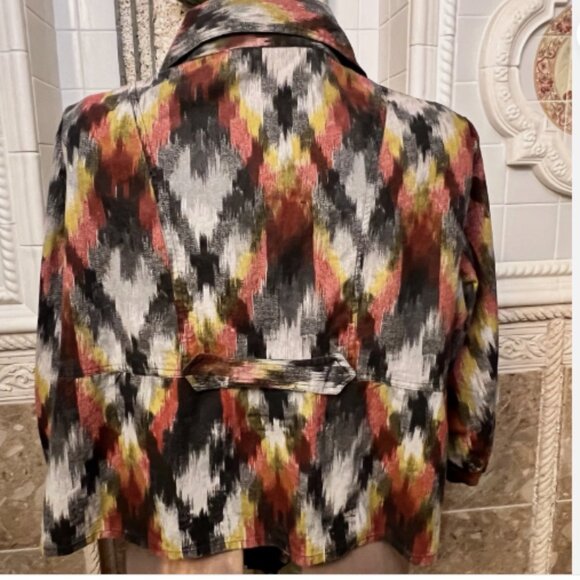 Mix Nouveau. Size 2X. Shacket. Double breasted. Cotton. B26 - Picture 7 of 8